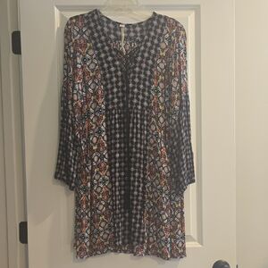 Uncle Frank Geometric Print Tunic Dress